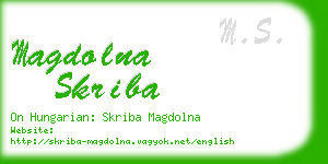 magdolna skriba business card